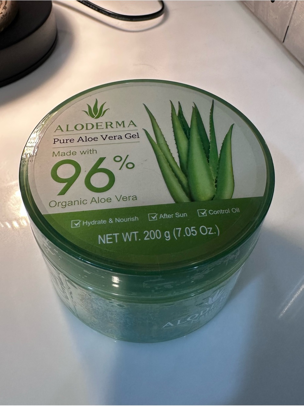 Pure Aloe Vera Gel - 96% Organic Aloe 7.05oz